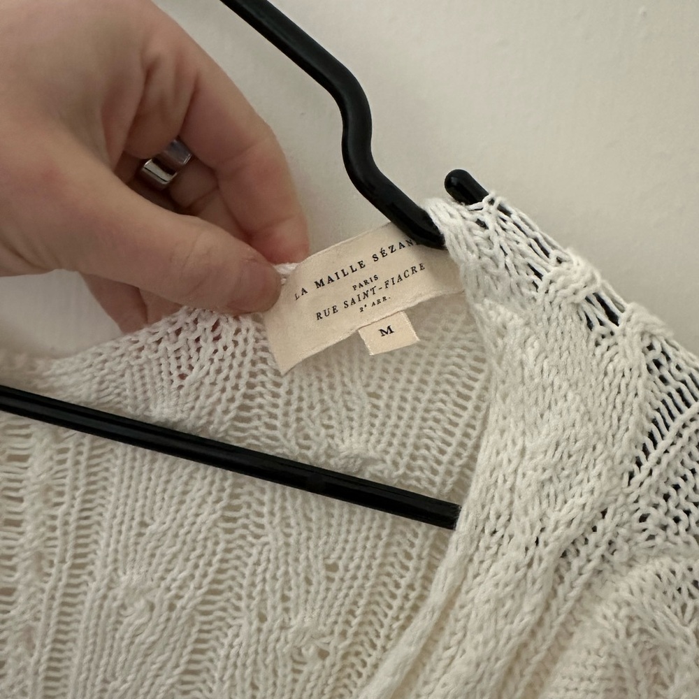 Sézane women’s medium cream cardigan